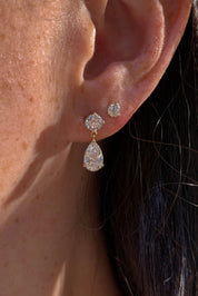 Round & Pear Drop Studs - PBD Earrings