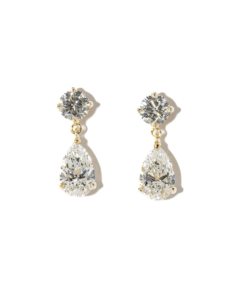 Round & Pear Drop Studs - PBD Earrings