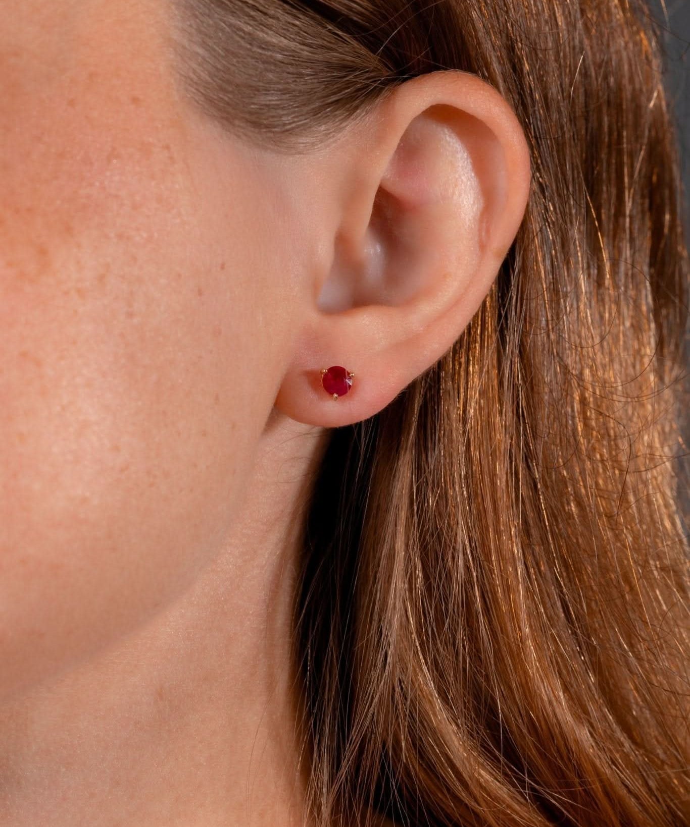 Ruby Studs - PBD Earrings