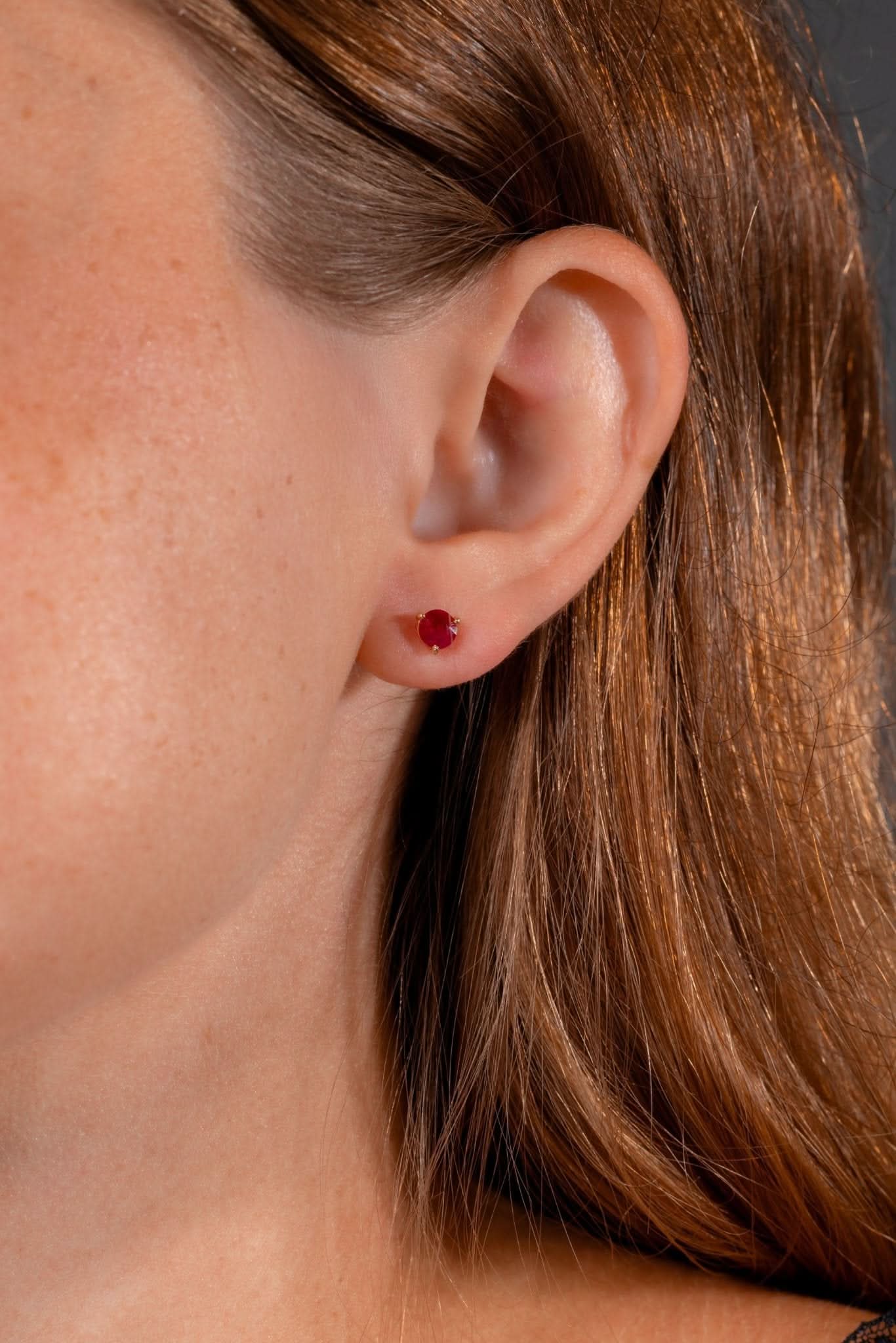 Ruby Studs - PBD Earrings