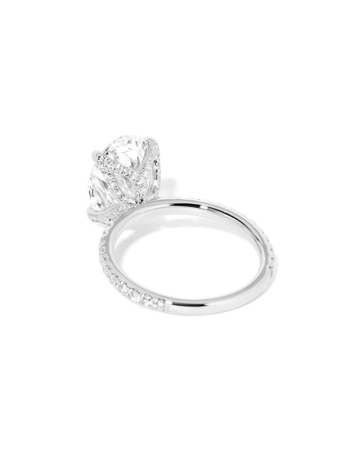 Samantha Oval Pavé lab diamond engagement ring by Princess Bride Diamonds