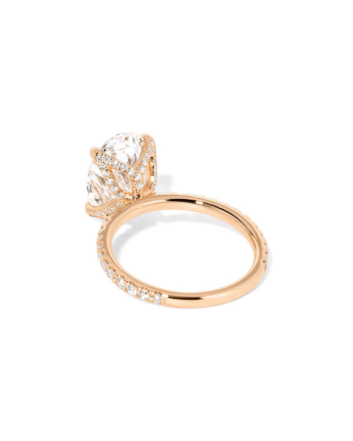 Samantha Oval Pavé lab diamond engagement ring by Princess Bride Diamonds