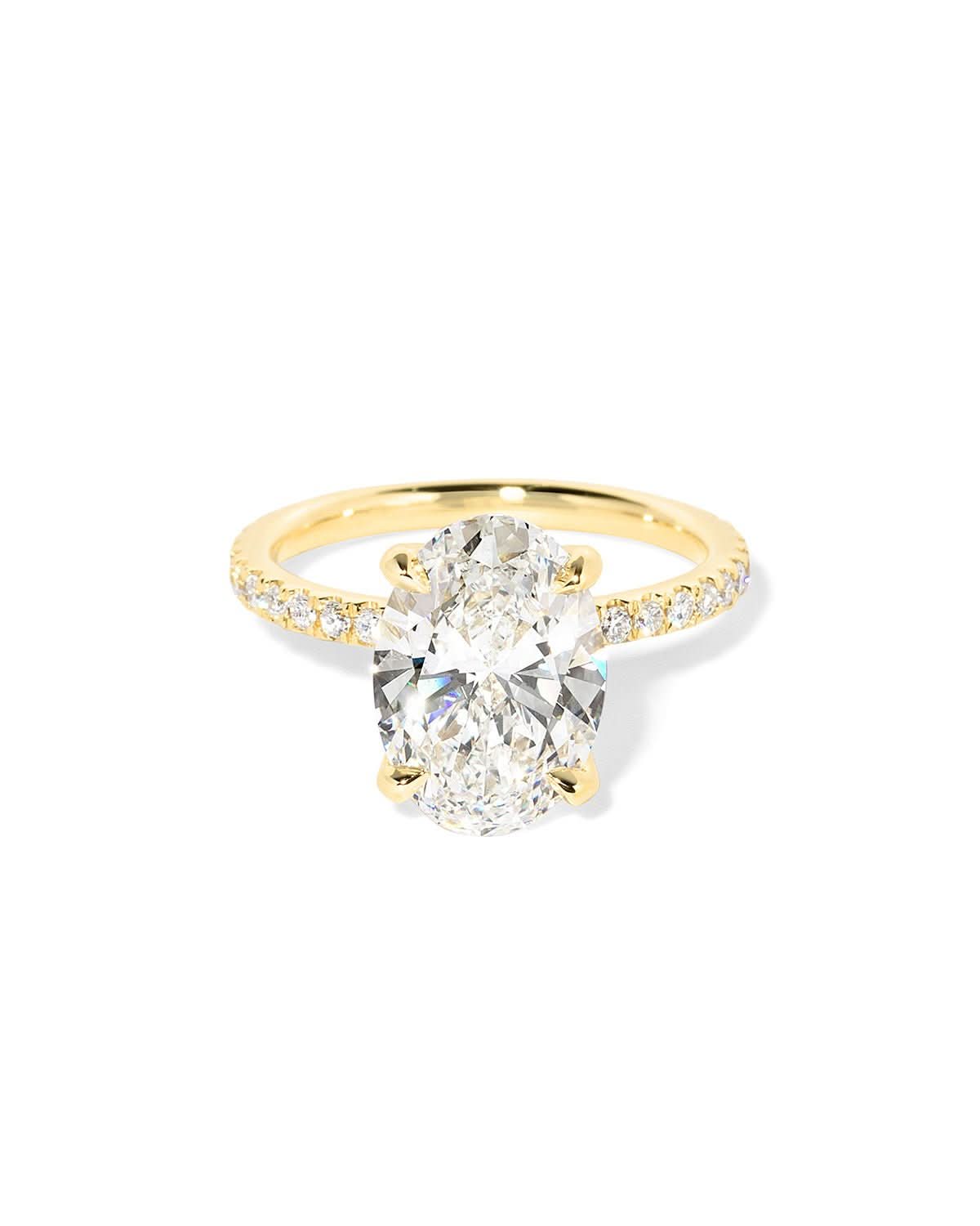 Samantha Oval Pavé lab diamond engagement ring by Princess Bride Diamonds