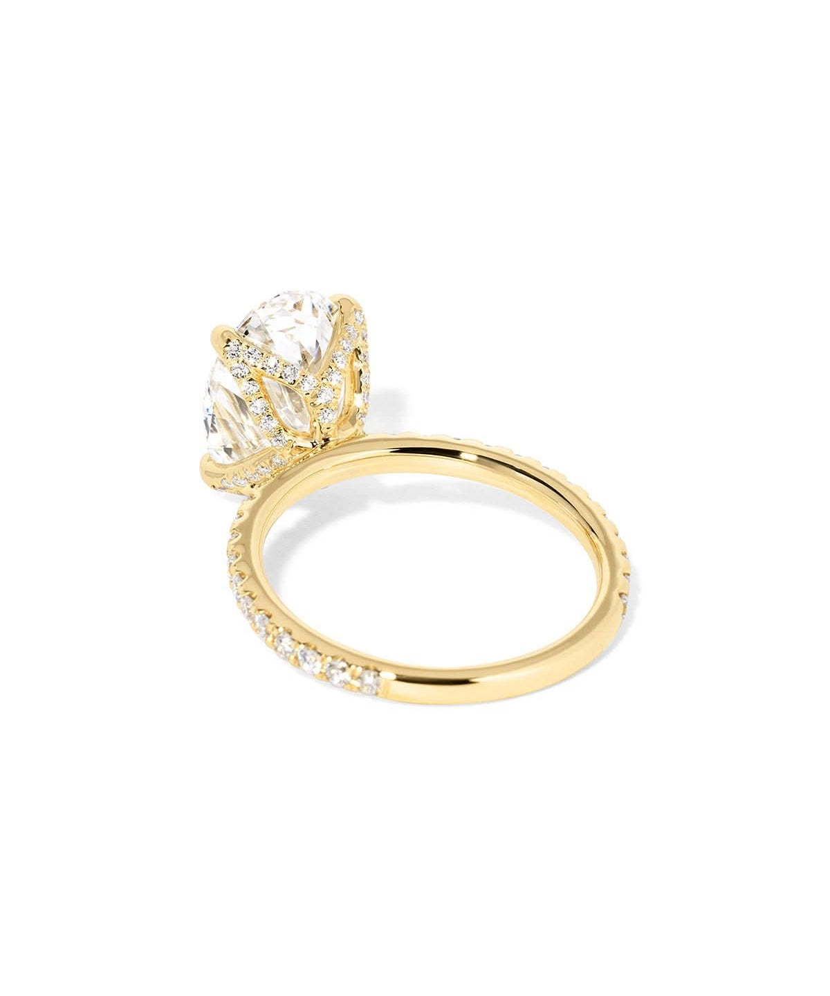 Samantha Oval Pavé lab diamond engagement ring by Princess Bride Diamonds