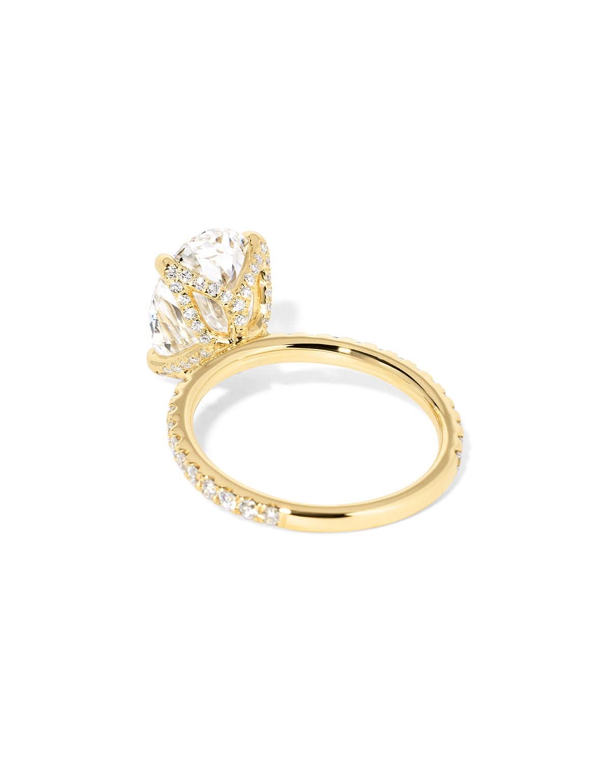Samantha Oval Pavé lab diamond engagement ring by Princess Bride Diamonds