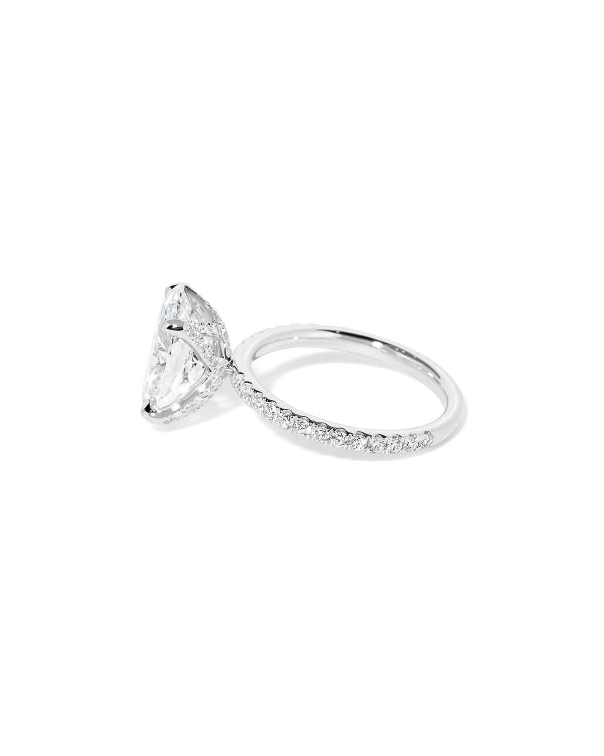 Samantha Oval Pavé lab diamond engagement ring by Princess Bride Diamonds