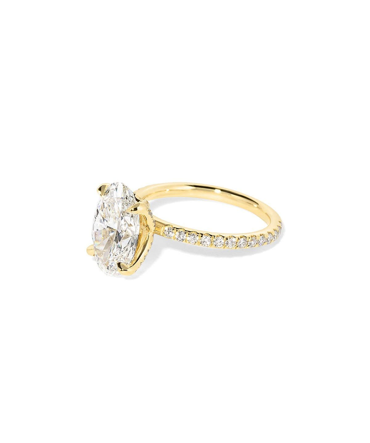 Samantha Oval Pavé lab diamond engagement ring by Princess Bride Diamonds