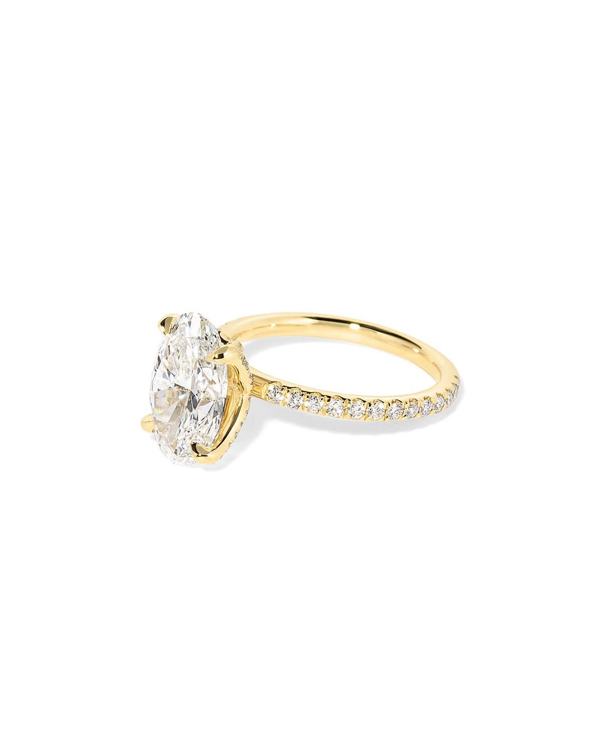 Samantha Oval Pavé lab diamond engagement ring by Princess Bride Diamonds