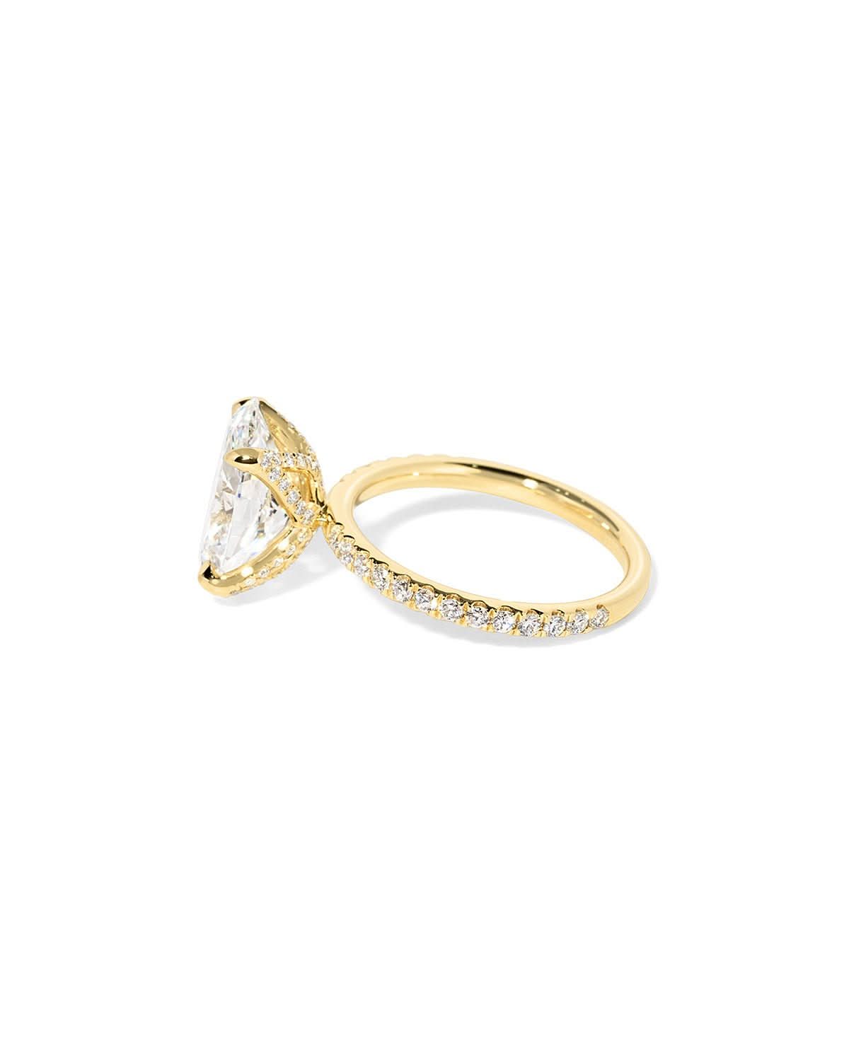 Samantha Oval Pavé lab diamond engagement ring by Princess Bride Diamonds