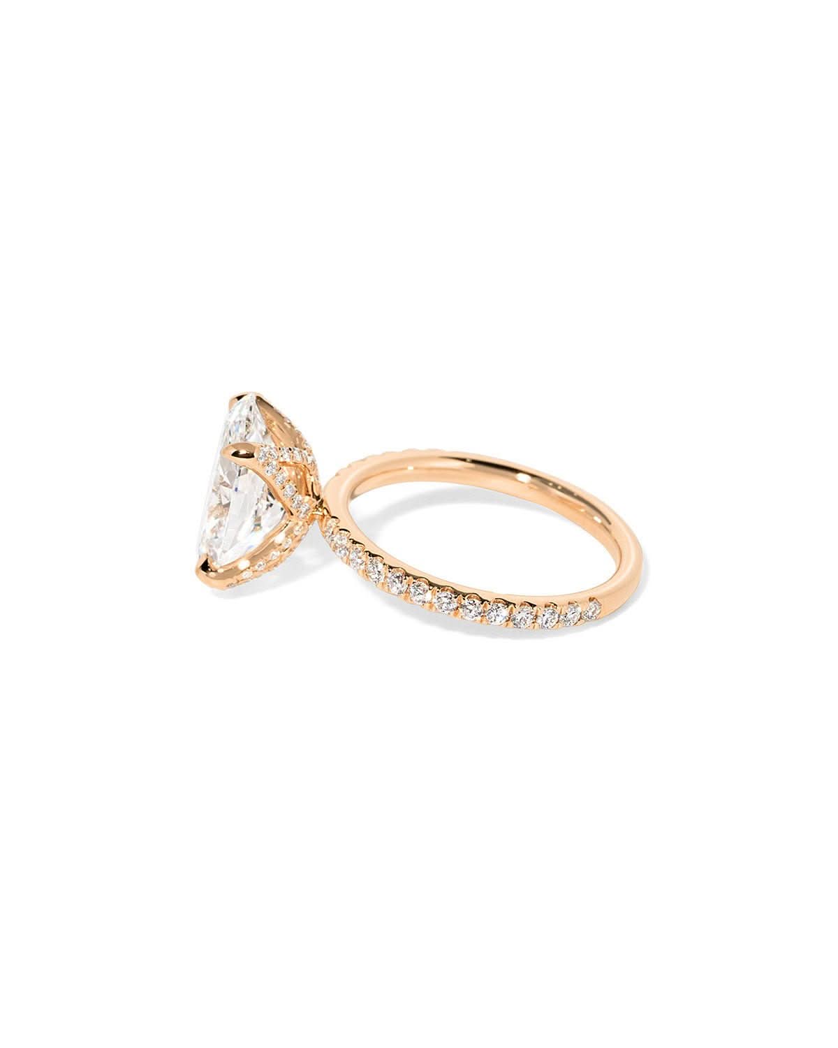 Samantha Oval Pavé lab diamond engagement ring by Princess Bride Diamonds