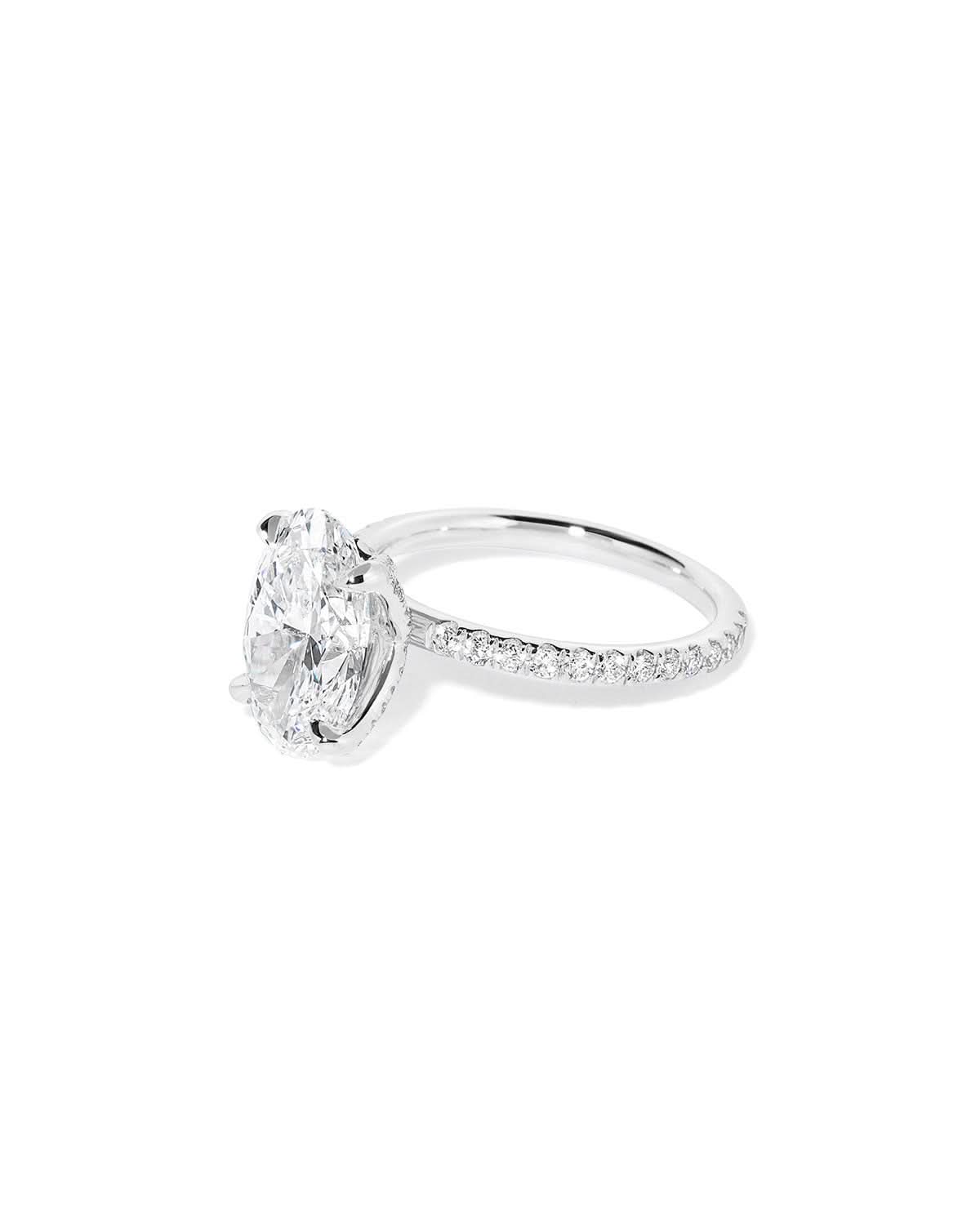 Samantha Oval Pavé lab diamond engagement ring by Princess Bride Diamonds