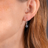 Sapphire & Diamond Halo Drops