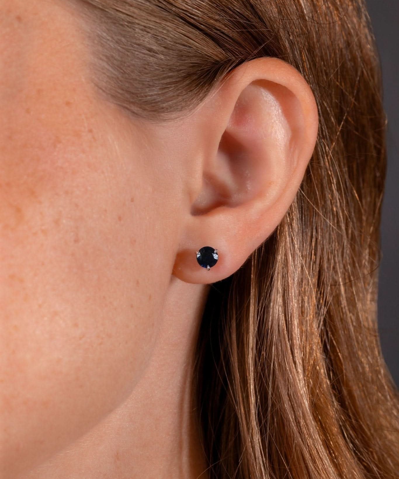 Sapphire Studs White Gold - PBD Earrings