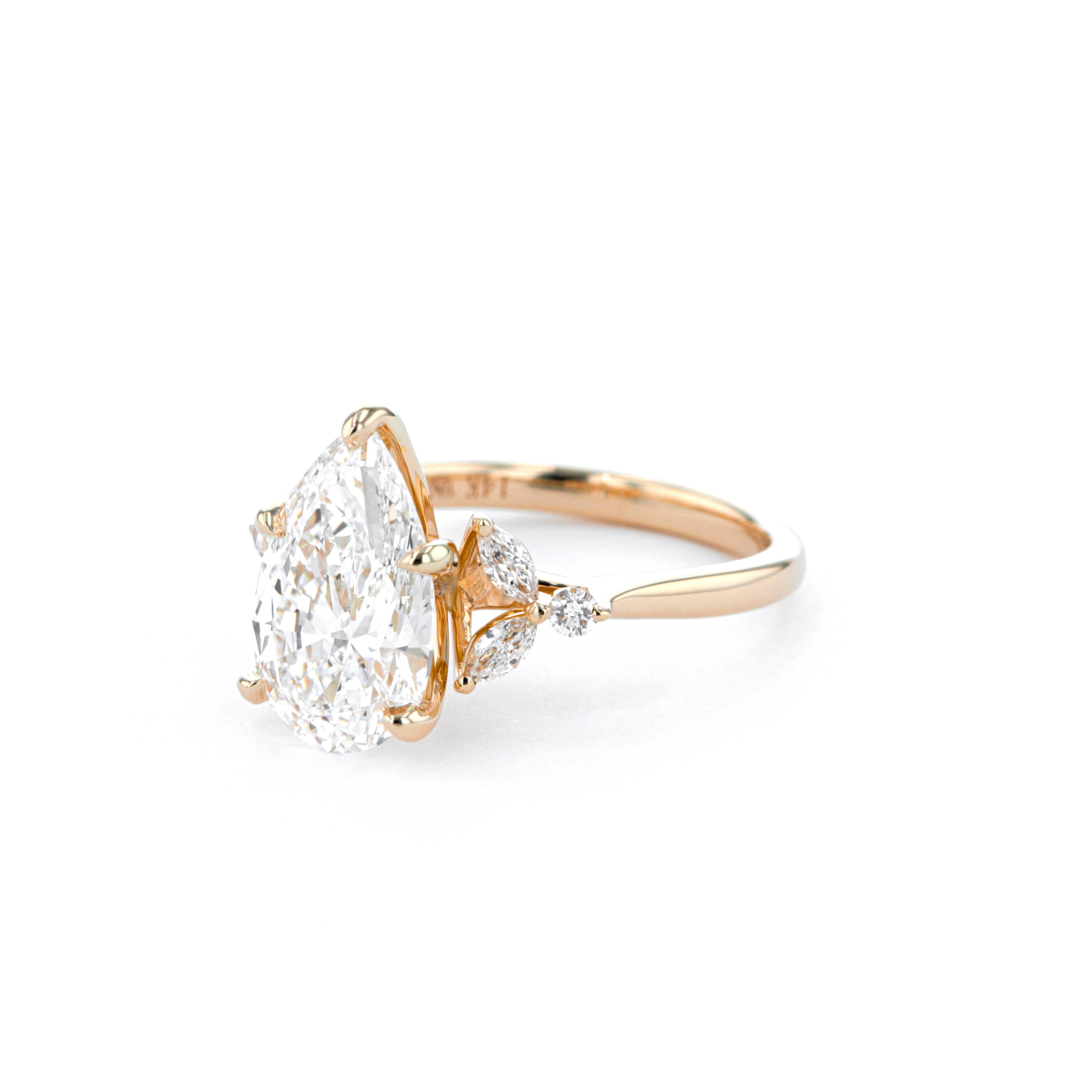 Sarah Pear Engagement Rings Princess Bride Diamonds 