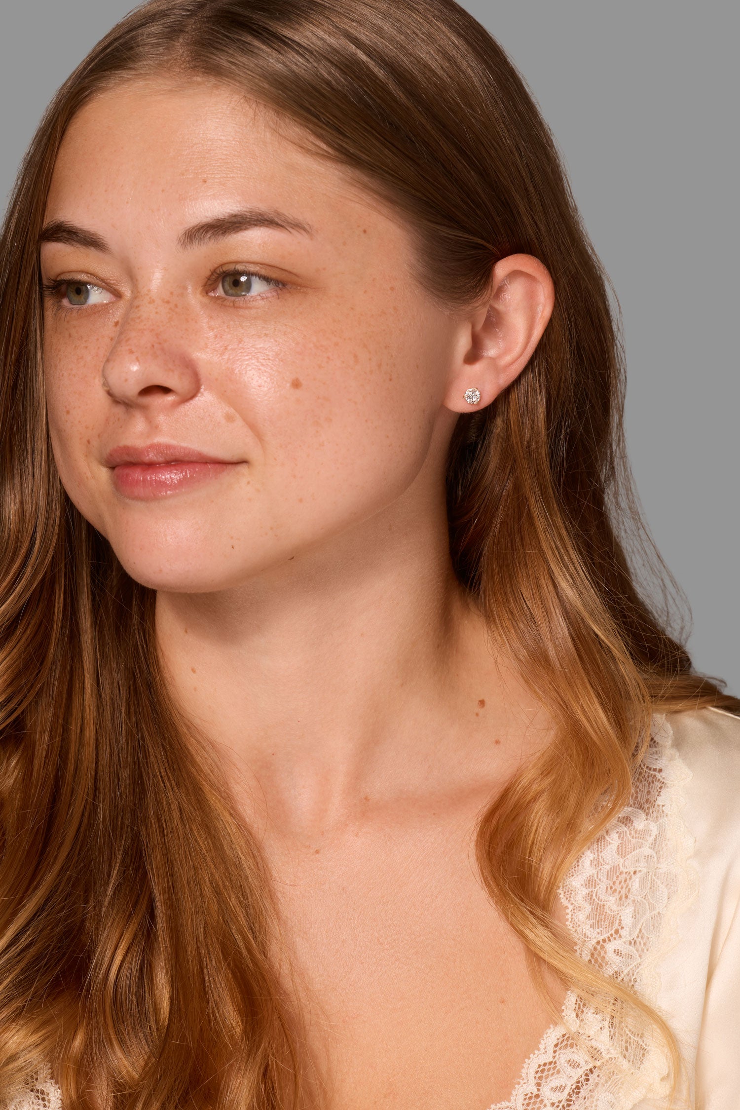 1.04ct D-VVS1 Core Round Lab Diamond Martini Studs