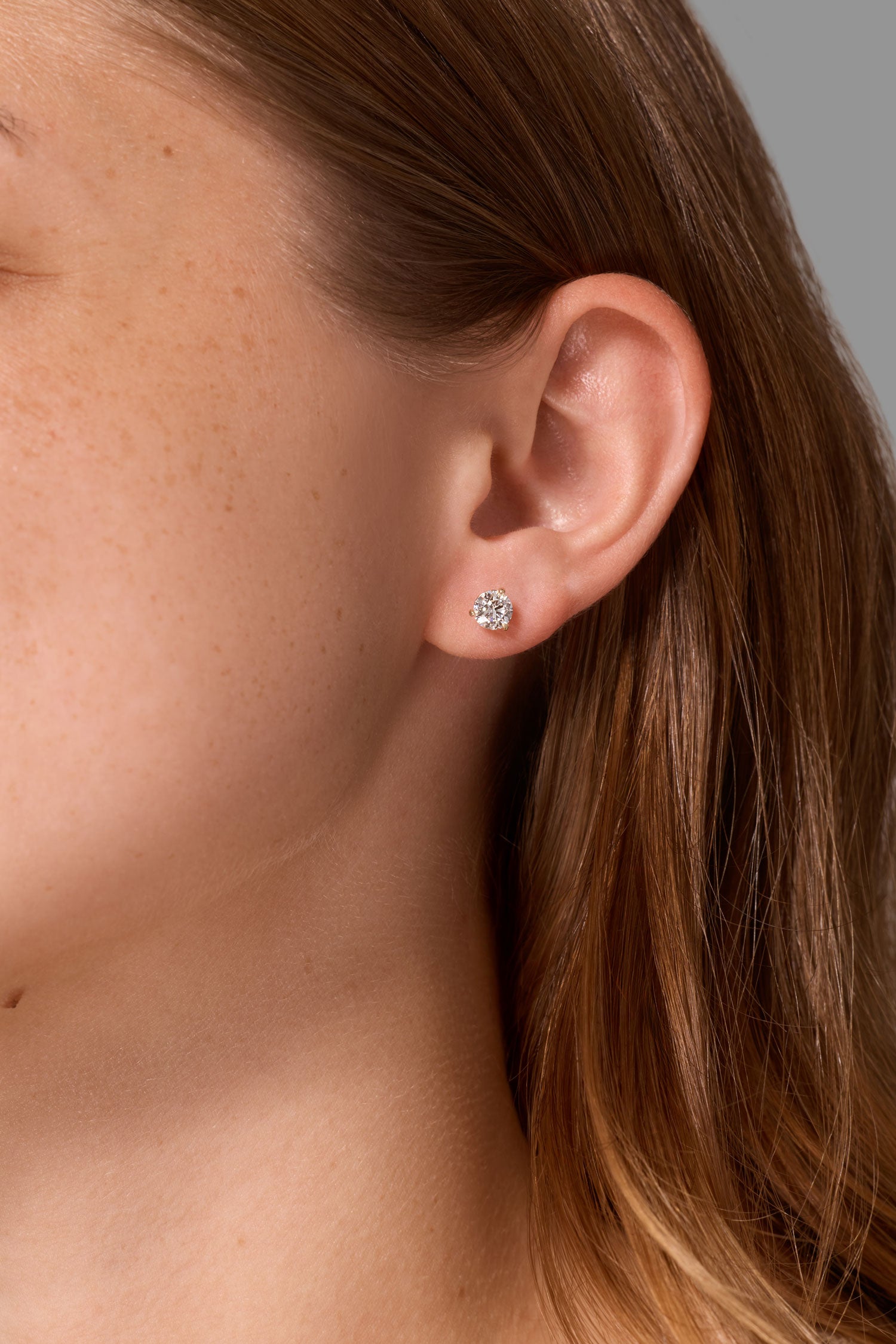 1.04ct D-VVS1 Core Round Lab Diamond Martini Studs