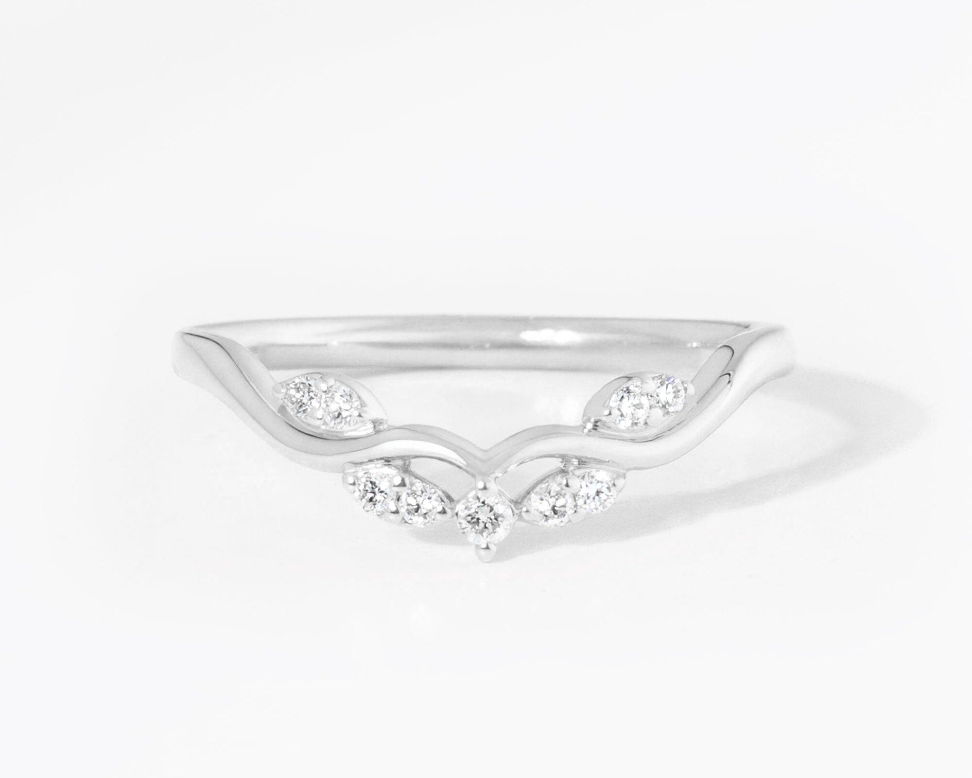 Sereia Wedding Band Rings Princess Bride Diamonds 