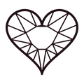 Heart diamond shape