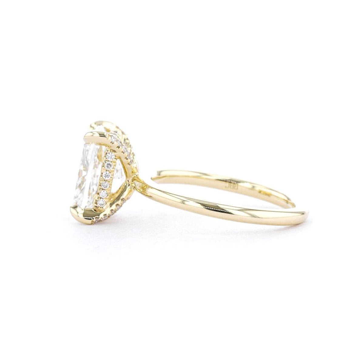 Shelby Oval High Polish lab diamond engagement ring by Princess Bride Diamonds