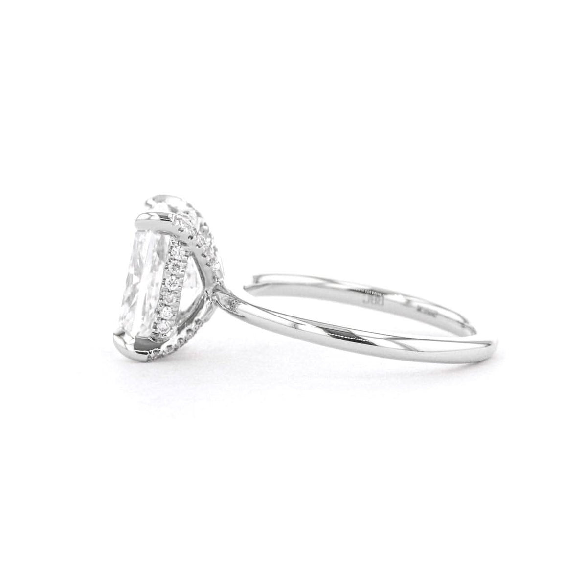 Shelby Oval High Polish lab diamond engagement ring by Princess Bride Diamonds