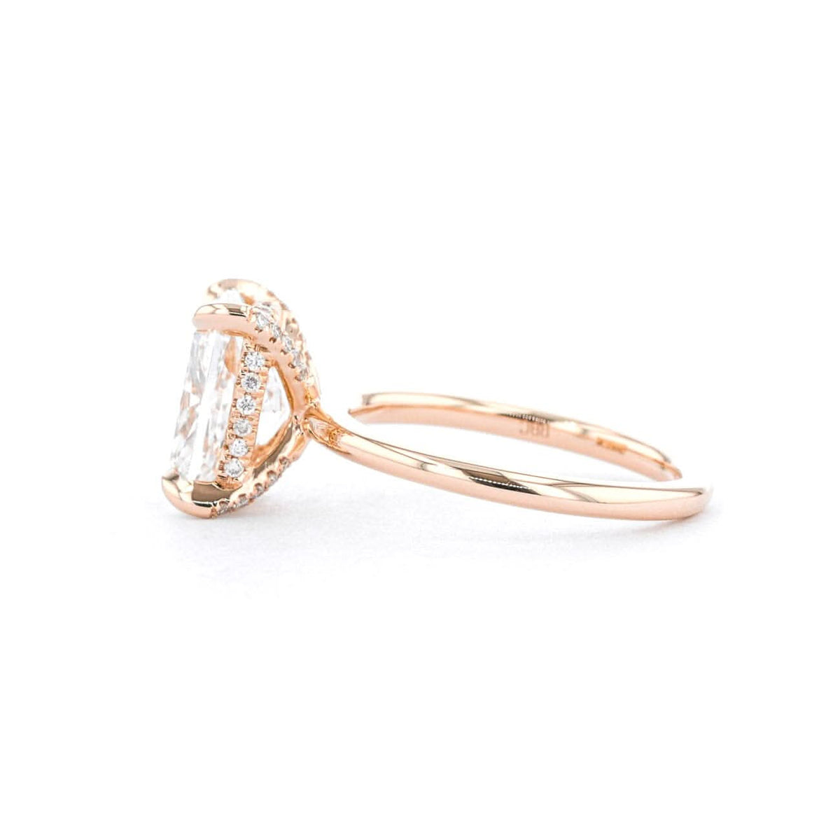 Shelby Oval High Polish lab diamond engagement ring by Princess Bride Diamonds