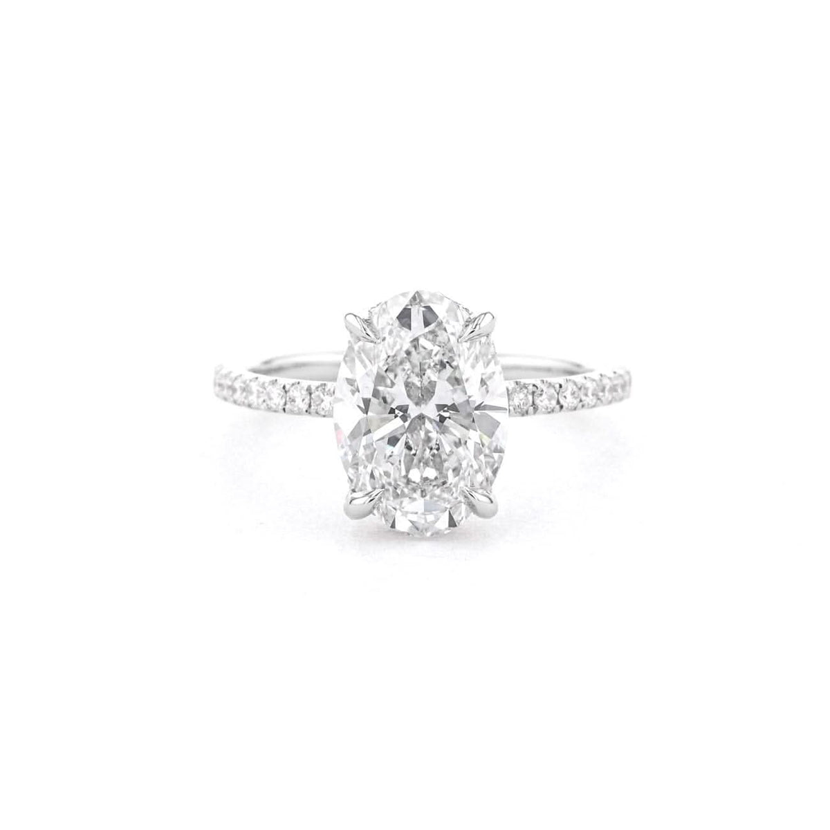 Shelby Oval Pavé lab diamond engagement ring by Princess Bride Diamonds