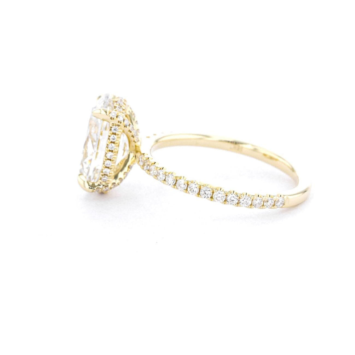 Shelby Oval Pavé lab diamond engagement ring by Princess Bride Diamonds