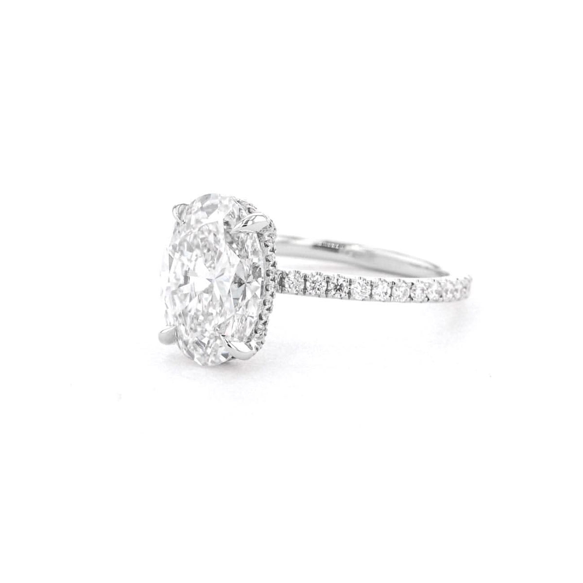 Shelby Oval Pavé lab diamond engagement ring by Princess Bride Diamonds
