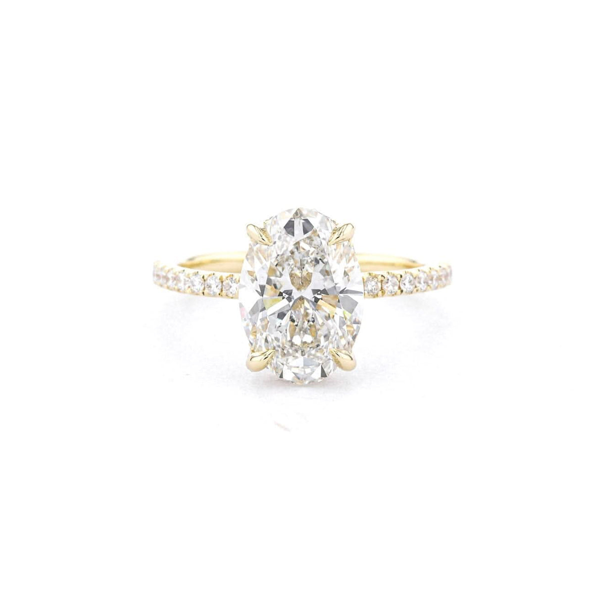 Shelby Oval Pavé lab diamond engagement ring by Princess Bride Diamonds