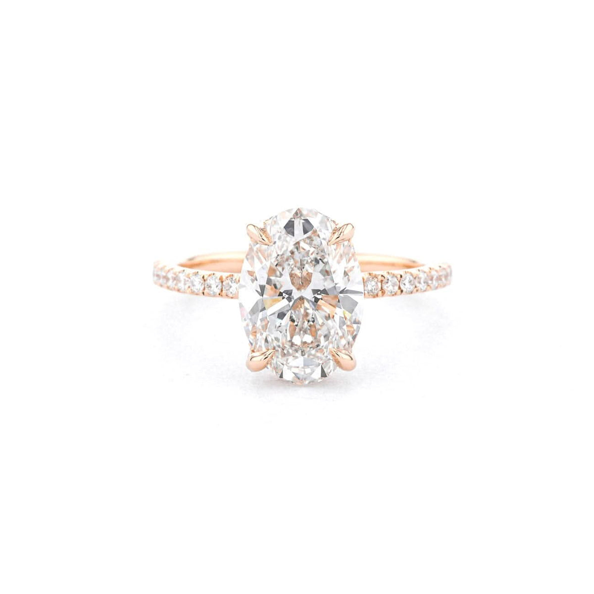 Shelby Oval Pavé lab diamond engagement ring by Princess Bride Diamonds