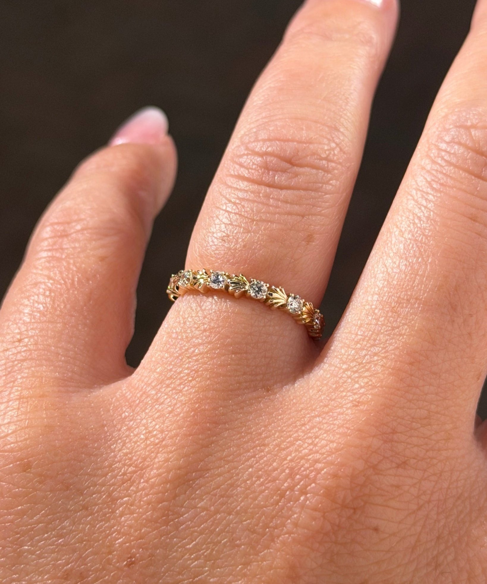 Shelly Seashell Diamond Band - PBD Rings