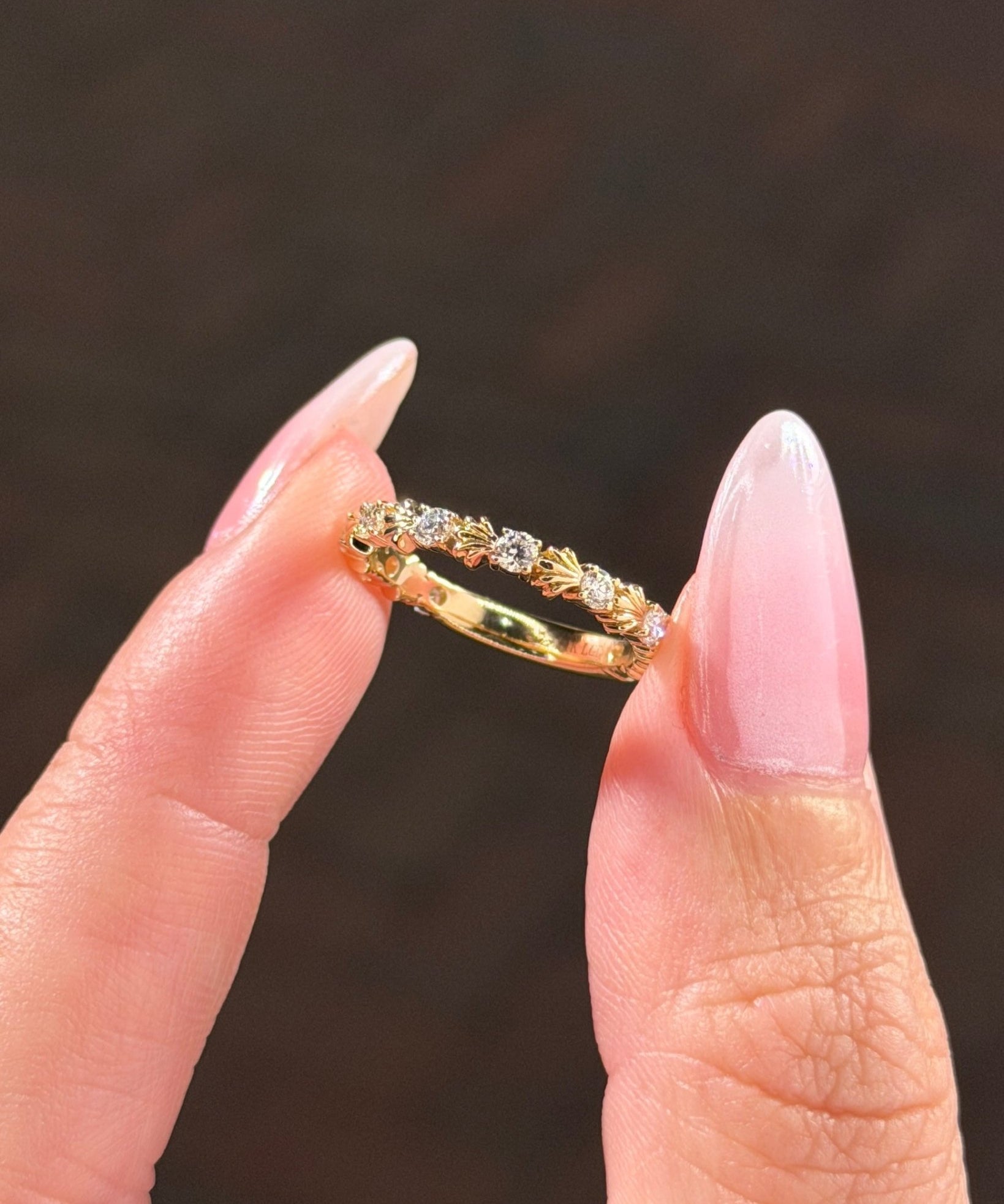 Shelly Seashell Diamond Band - PBD Rings