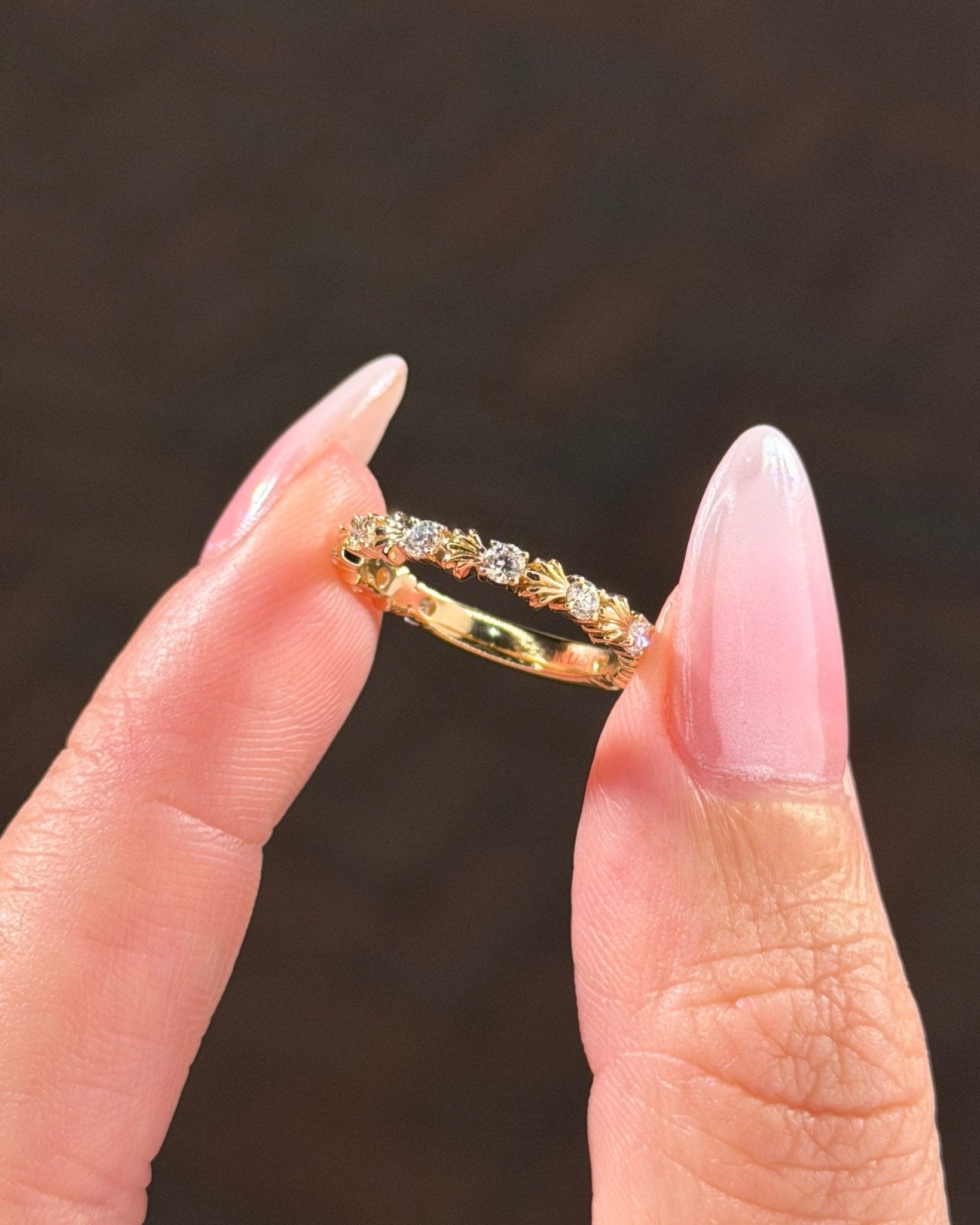 Shelly Seashell Diamond Band - PBD Rings