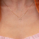 Skinny Diamond Cross Necklaces Princess Bride Diamonds 
