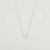 Small Diamond Halo Necklace White Gold Necklaces Princess Bride Diamonds 