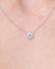 Small Diamond Halo Necklace White Gold Necklaces Princess Bride Diamonds 