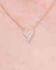 Small Pavé Heart Necklace Rose Gold Necklaces Princess Bride Diamonds 