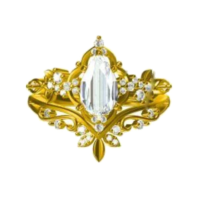 Custom engagement ring CAD rendering