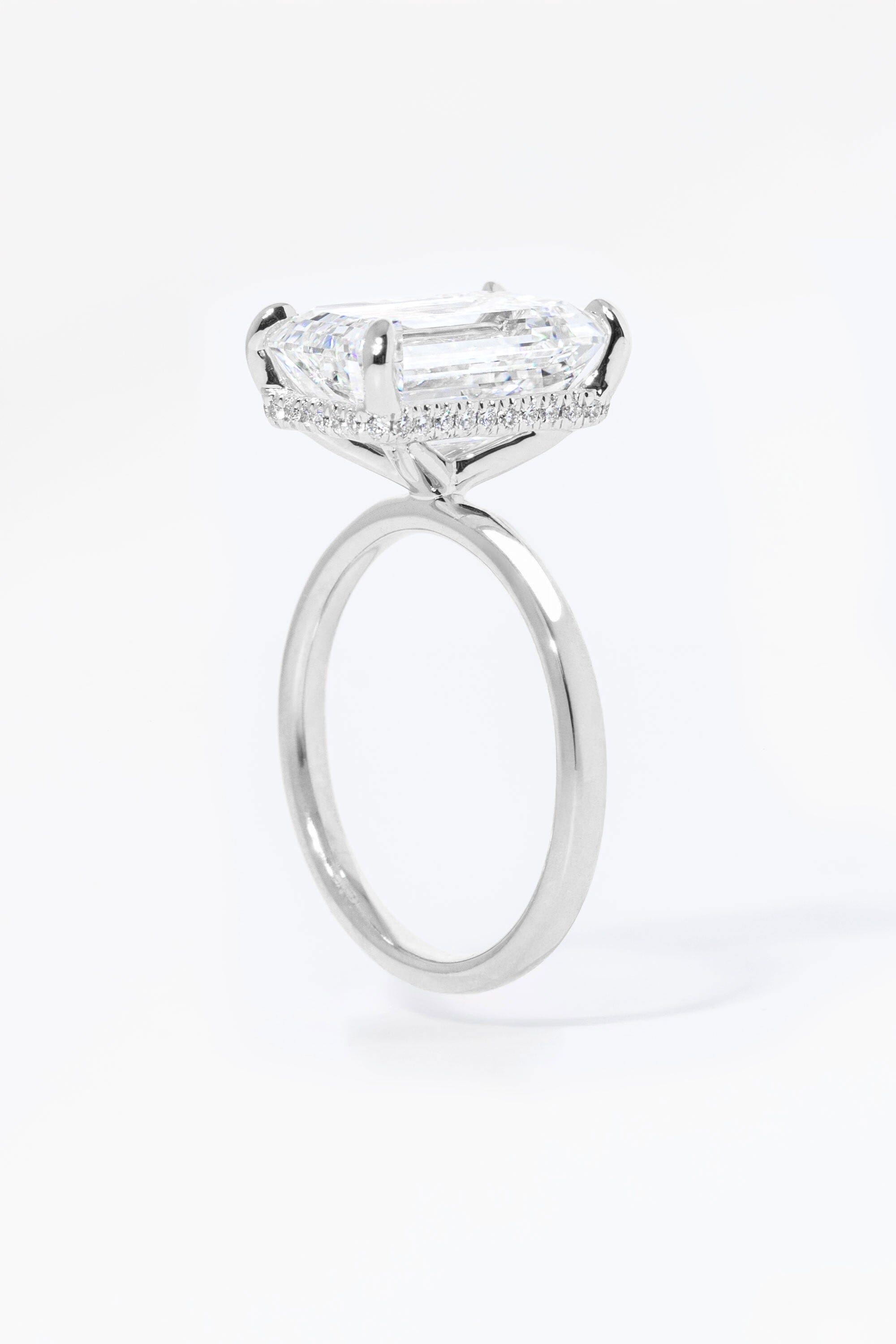Stephanie Emerald High Polish Engagement Rings Princess Bride Diamonds 