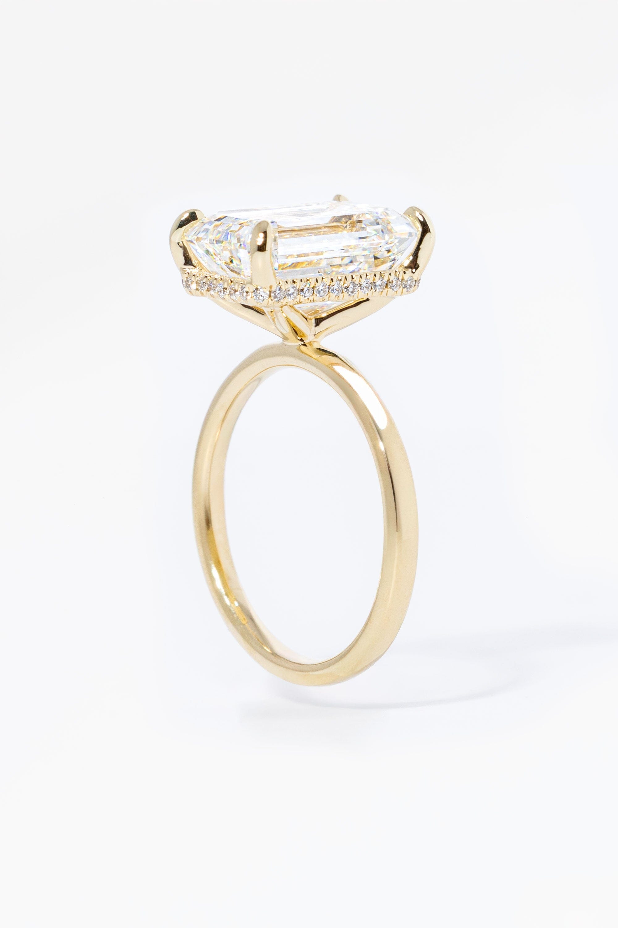 Stephanie Emerald High Polish Engagement Rings Princess Bride Diamonds 