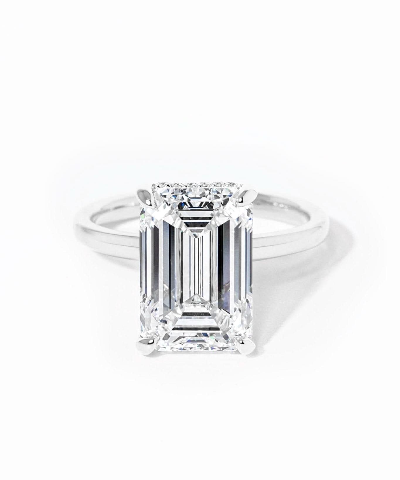 Stephanie Emerald High Polish - PBD Engagement Rings