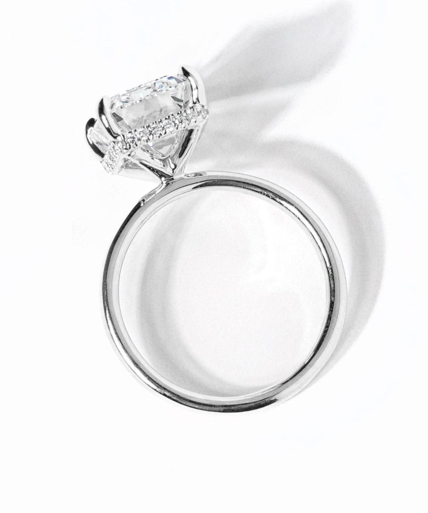 Stephanie Emerald High Polish - PBD Engagement Rings