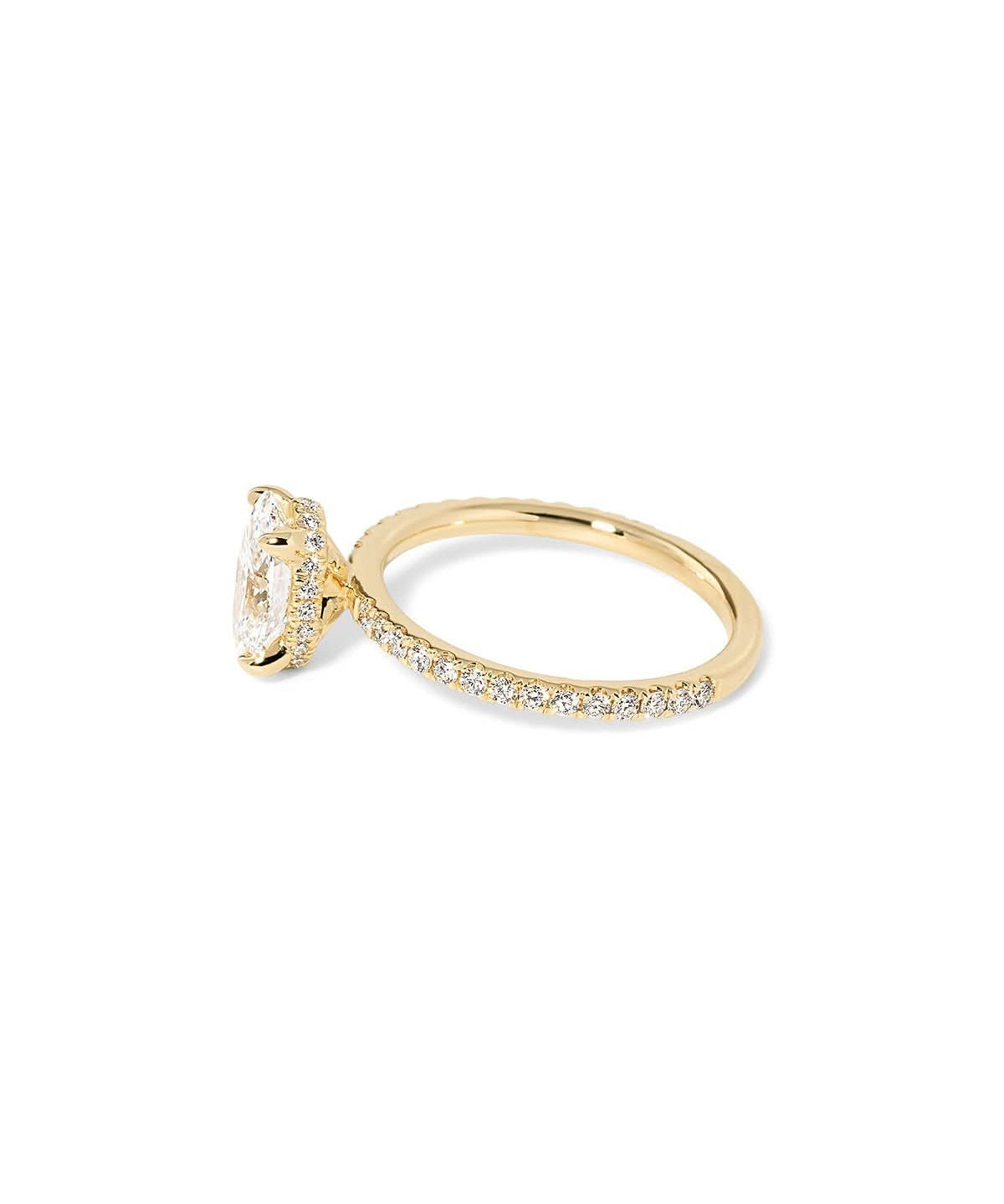 Stephanie Oval Pavé lab diamond engagement ring by Princess Bride Diamonds