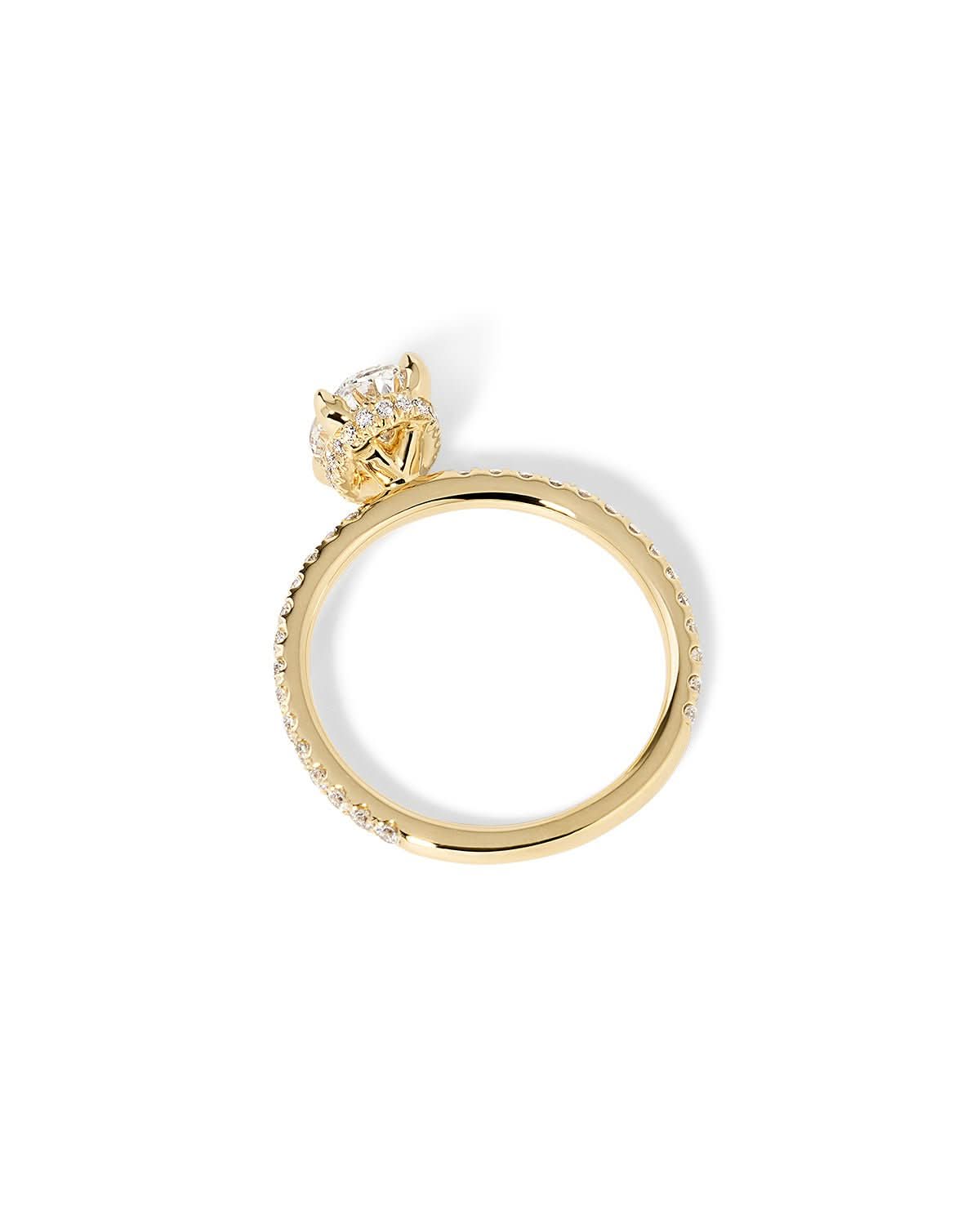 Stephanie Oval Pavé lab diamond engagement ring by Princess Bride Diamonds