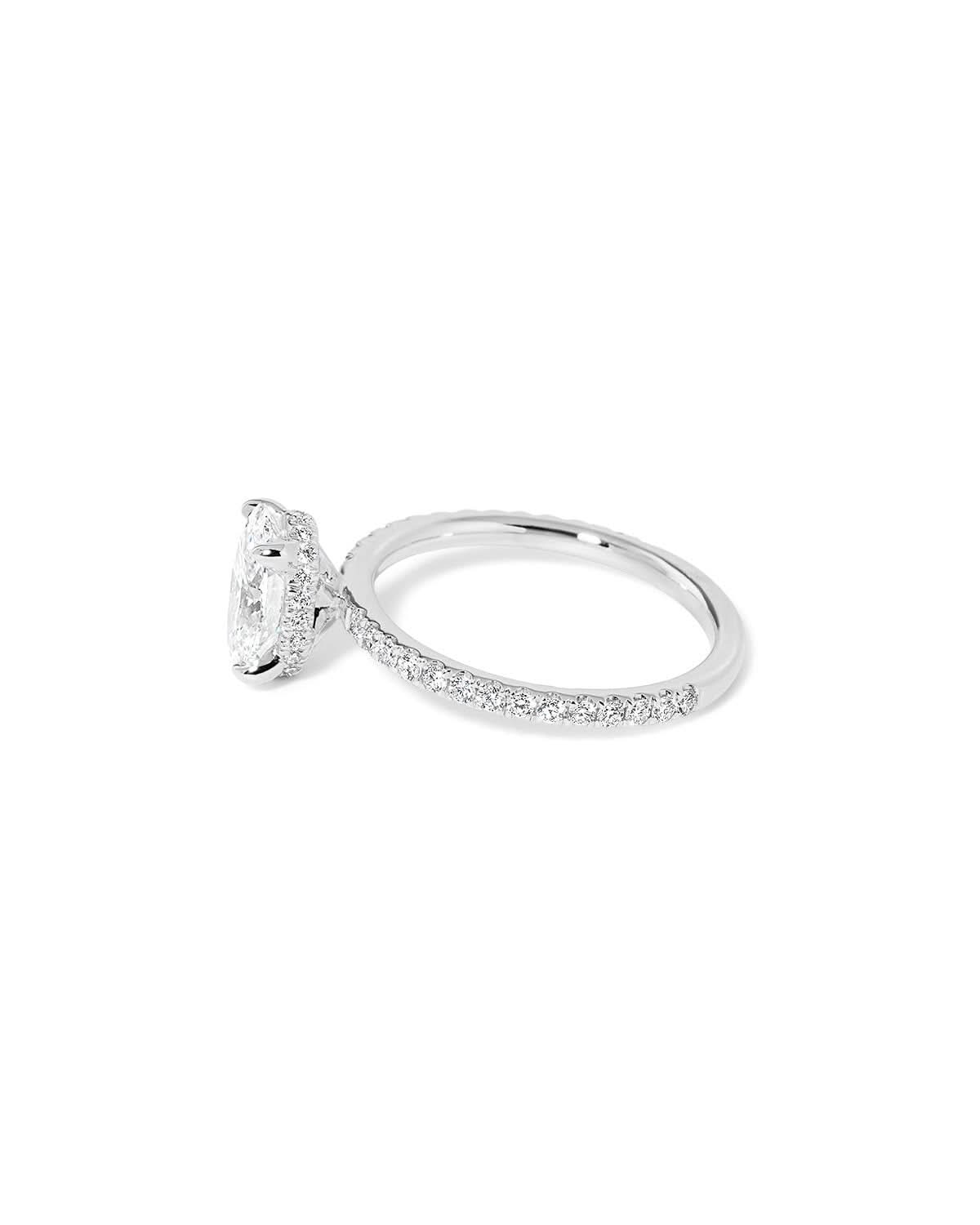 Stephanie Oval Pavé lab diamond engagement ring by Princess Bride Diamonds