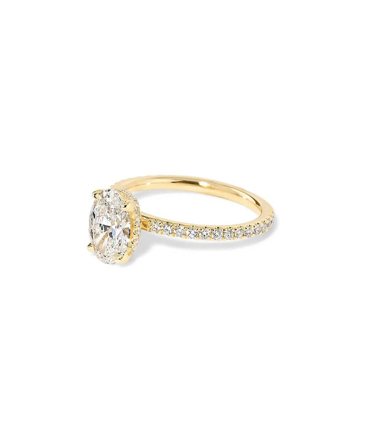Stephanie Oval Pavé lab diamond engagement ring by Princess Bride Diamonds