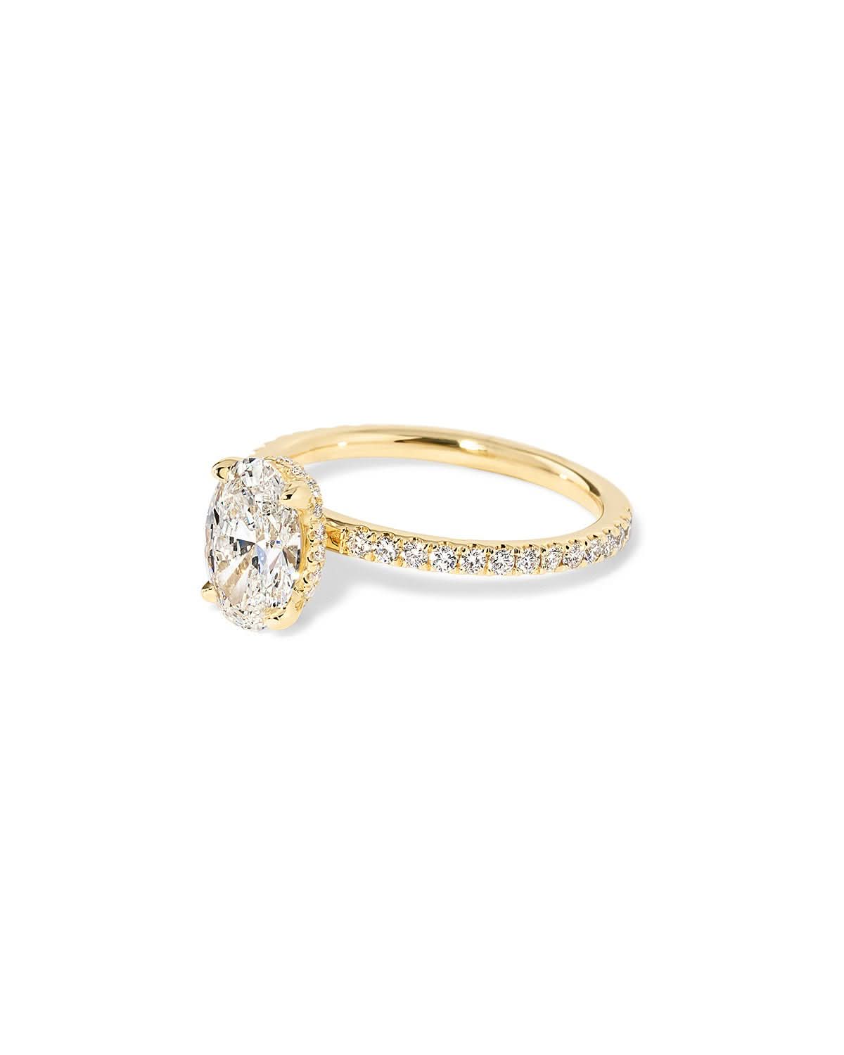 Stephanie Oval Pavé lab diamond engagement ring by Princess Bride Diamonds