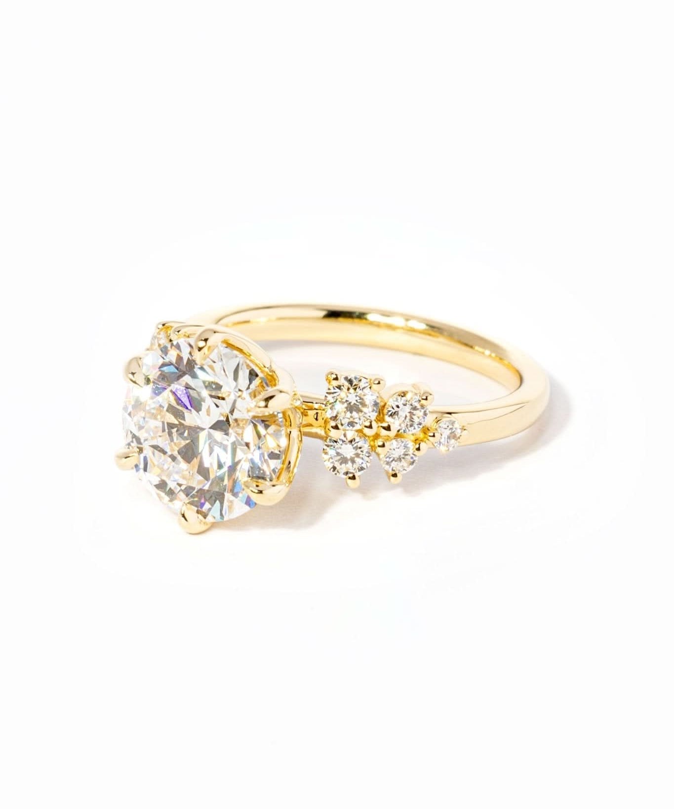 Supernova Round - PBD Engagement Rings