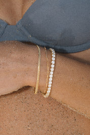 2.5mm Cuban Chain Bracelet