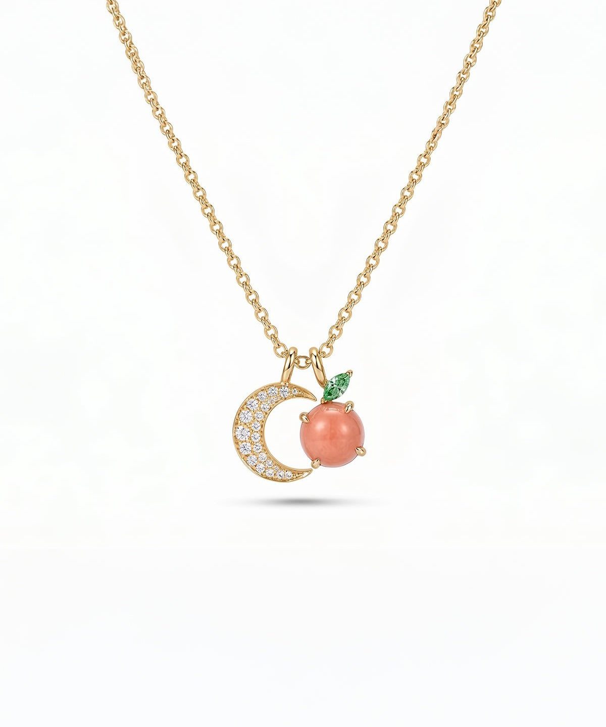 The Moon Peach Necklace - PBD Necklaces